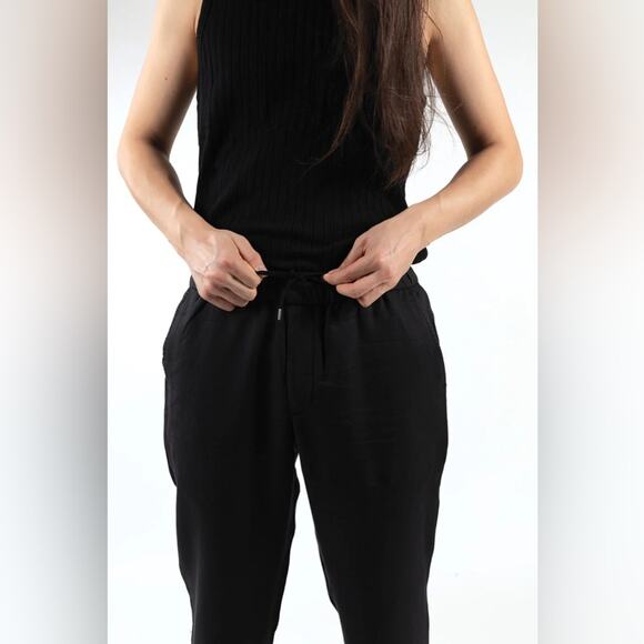 Schnayderman's | Men’s Black Pop Pants Linen Lyocell Breathable Pull On S - Picture 4 of 12